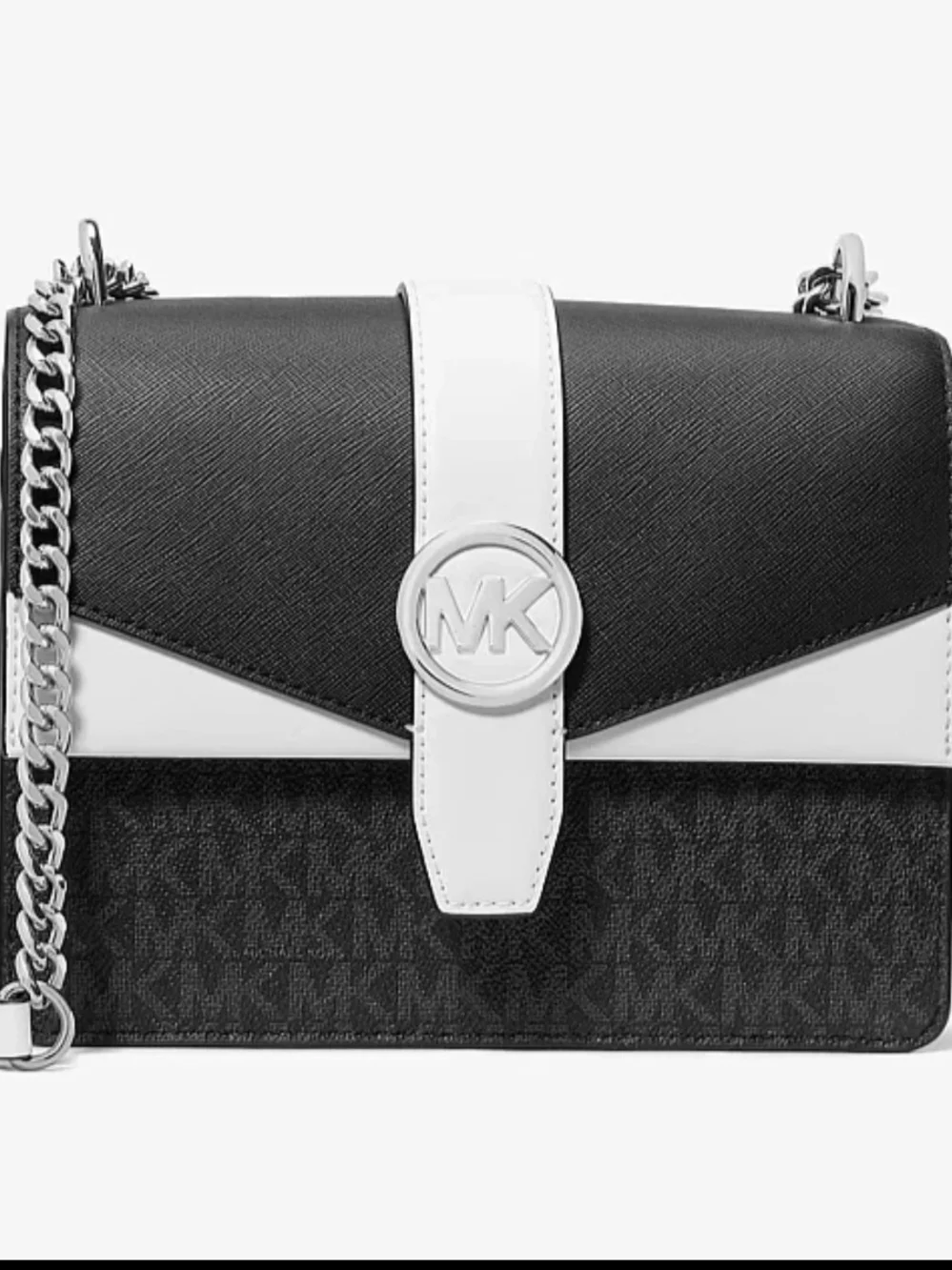 Michael Kors Greenwich Small Color-Block Signature Logo Crossbody Bag